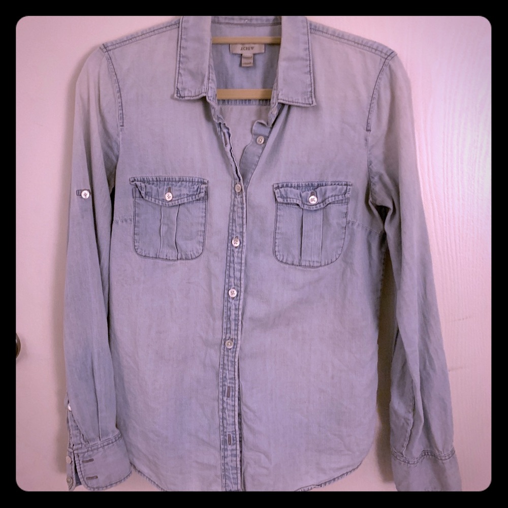J Crew Chambray Button Up